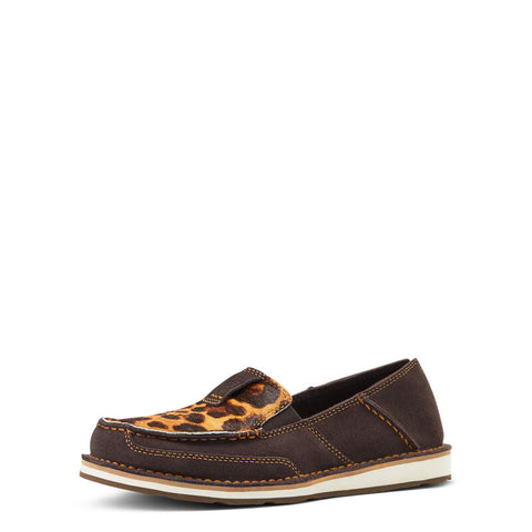 Ariat Cruisers Chocolate Suede/Leopard Slip-On Shoes