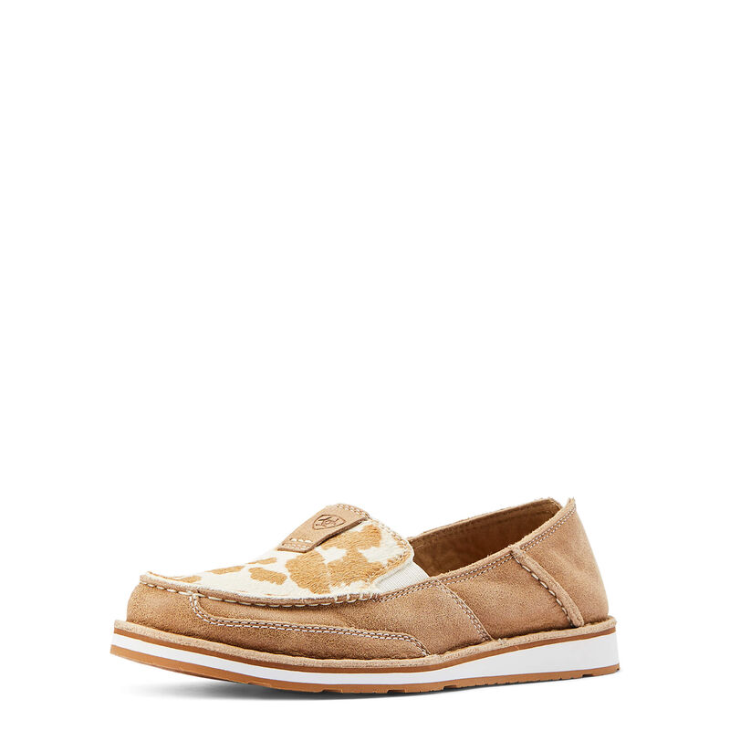 Ariat Cruiser Adobe/Tan And White Hair On Slip-On Shoes