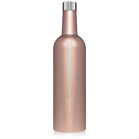 BrüMate Winesulator™ Wine Canteen- Glitter Rose Gold