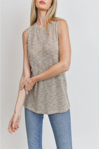 Everything I Wanted Henley Knit Tank Top