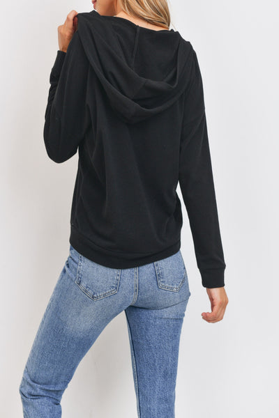 Be Happy Lace-Up Hoodie