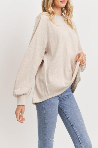 Need To Know Heather Raglan Sweatshirt