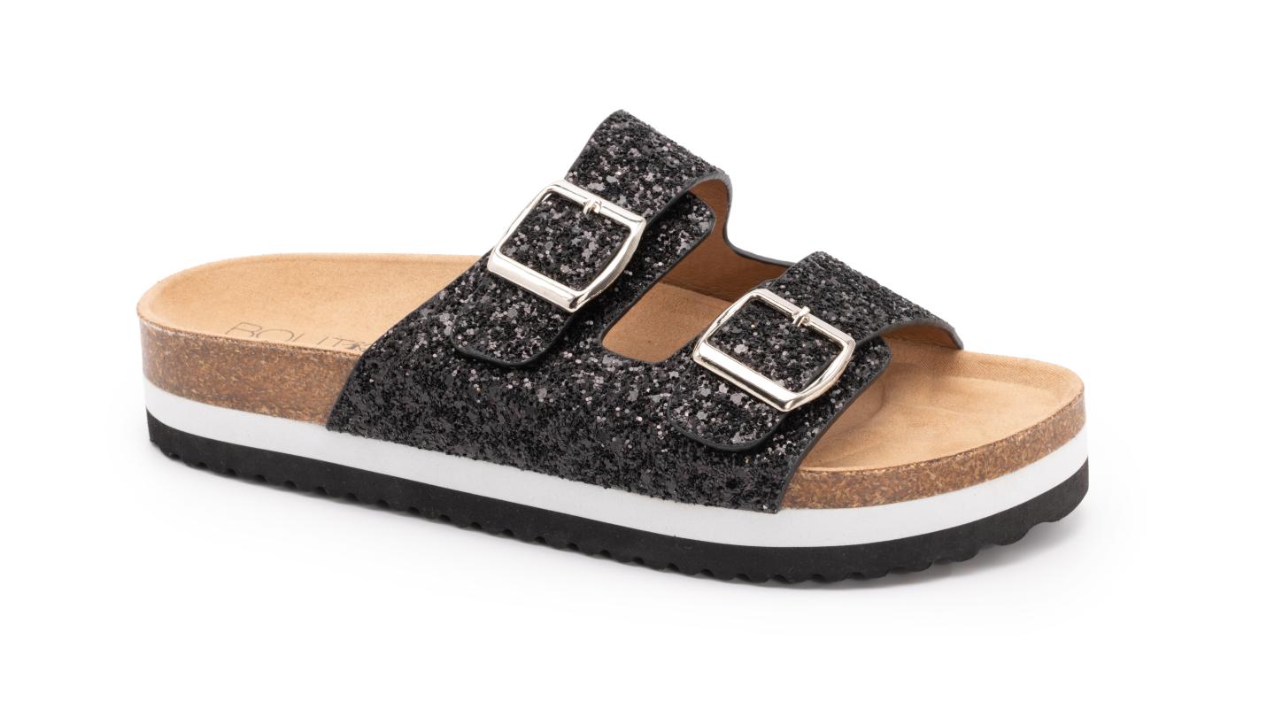 Beach Babe Glitter Footbed Sandals