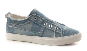 Babalu Denim Patches Canvas Slip-On Shoes