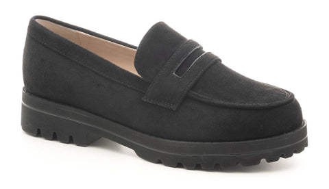 Inspo Suede Platform Penny Loafers