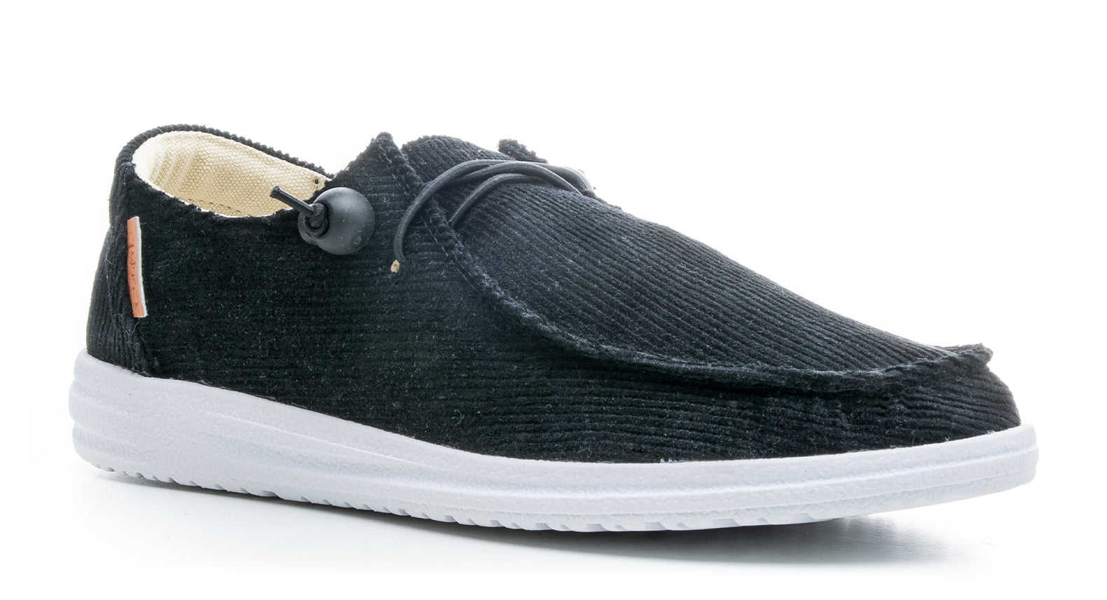 Kayak Black Corduroy Slip-On Shoe