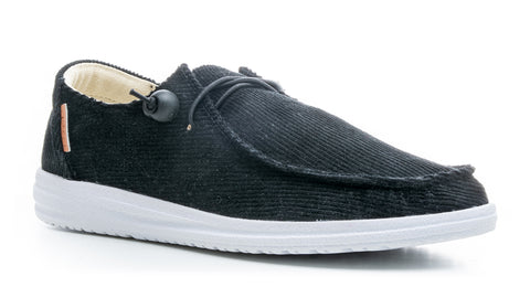 Kayak Black Corduroy Slip-On Shoe