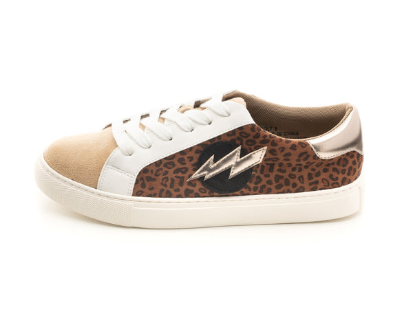 Bolt Leopard Print Sneakers