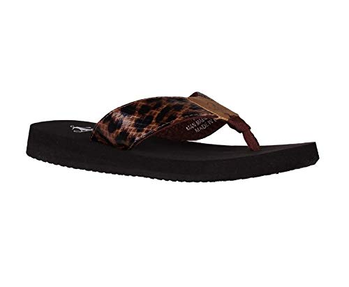 Frances Leopard Print Flip Flops