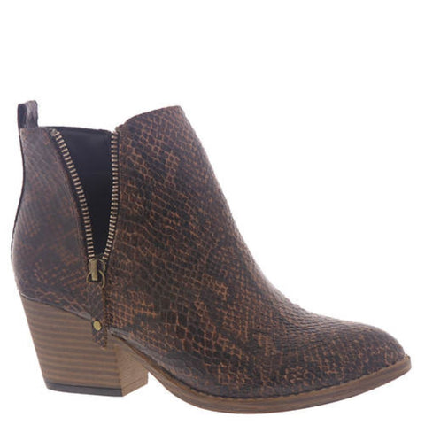 Tombstone Snake Print Ankle Bootie