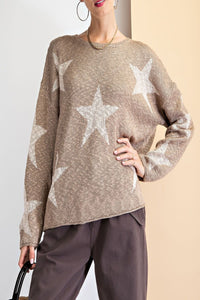 Star Gaze Star Pattern Knit Sweater