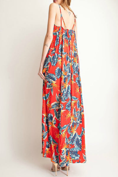 Atlantis Tropical-Print Maxi Dress