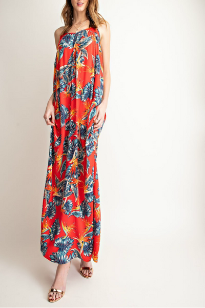 Atlantis Tropical-Print Maxi Dress