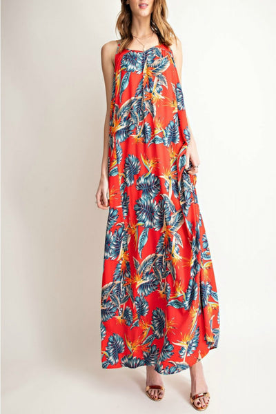 Atlantis Tropical-Print Maxi Dress