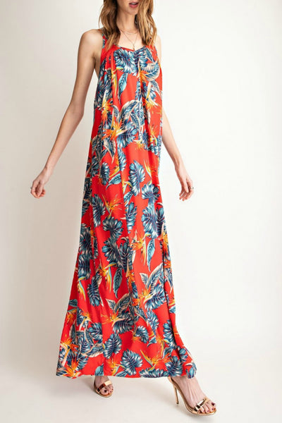 Atlantis Tropical-Print Maxi Dress