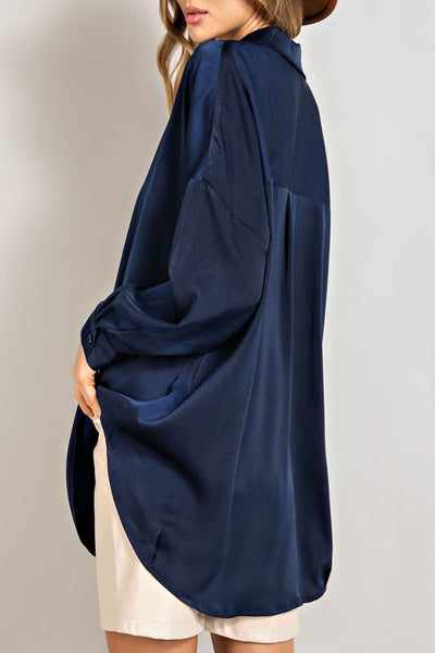 Day By Day Tab Collar Blouse