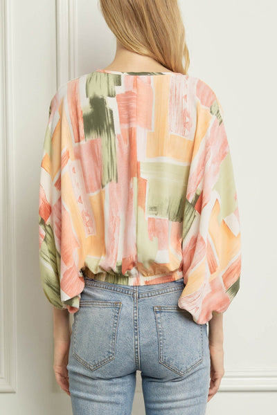 Watermelon Sugar Printed Surplice Top