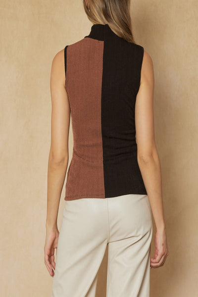 Superstition Colorblock High Neck Top