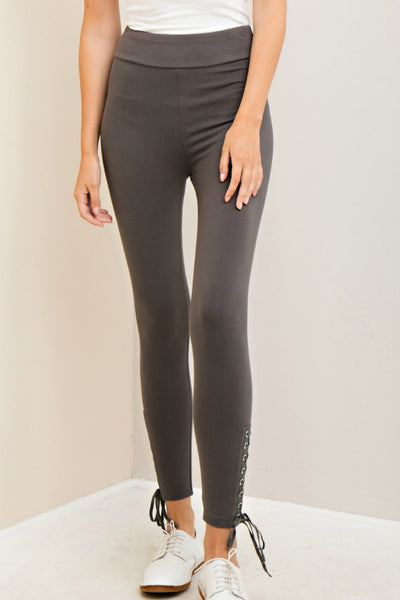 Lace Up Detail Leggings
