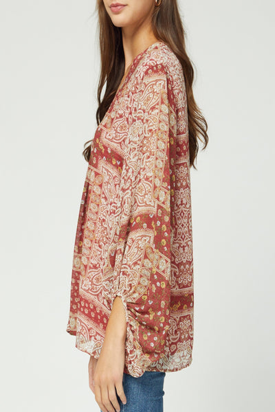 With Love Paisley Print Top