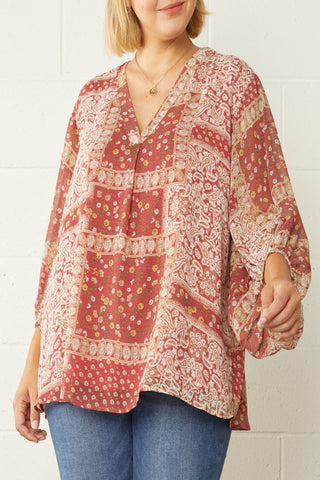 With Love Paisley Print Top