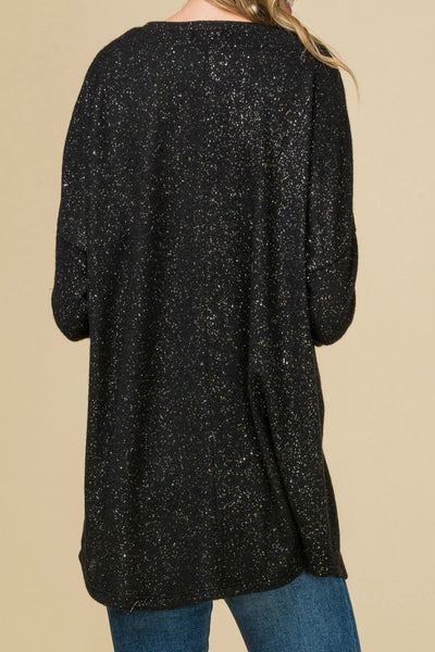 Tell Me About It Metallic Speckled Top
