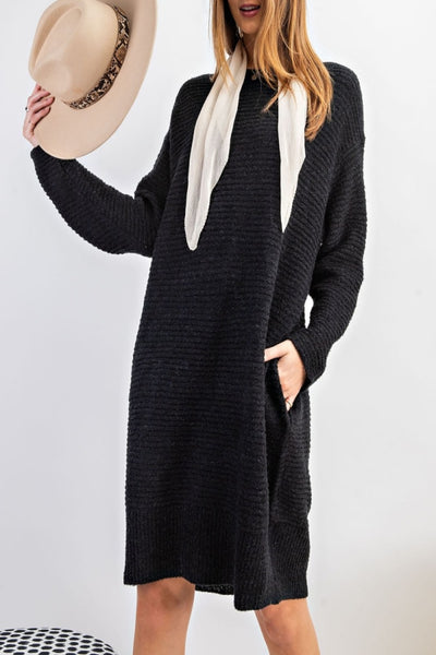 Wrap Me Up Ribbed Sweater Dress