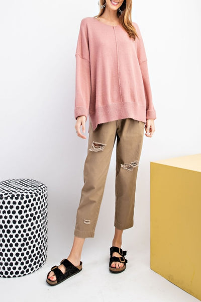 Infinity Soft Brushed-Knit Sweater
