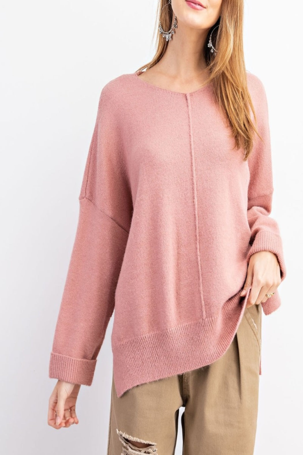 Infinity Soft Brushed-Knit Sweater