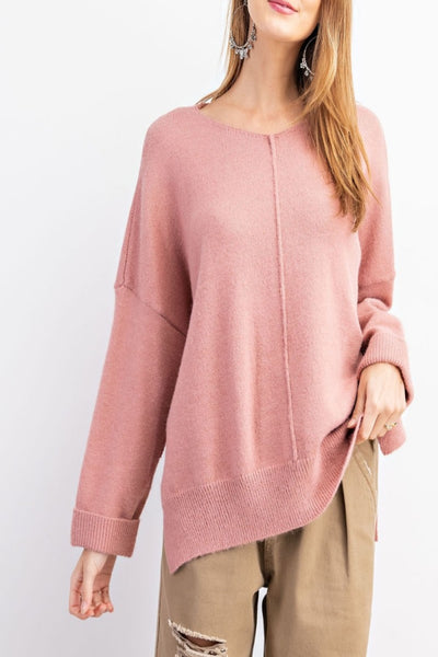 Infinity Soft Brushed-Knit Sweater