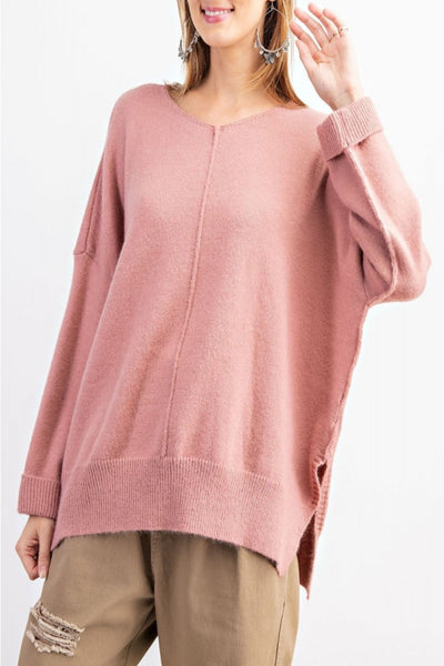 Infinity Soft Brushed-Knit Sweater