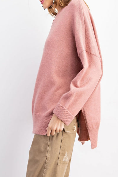 Infinity Soft Brushed-Knit Sweater