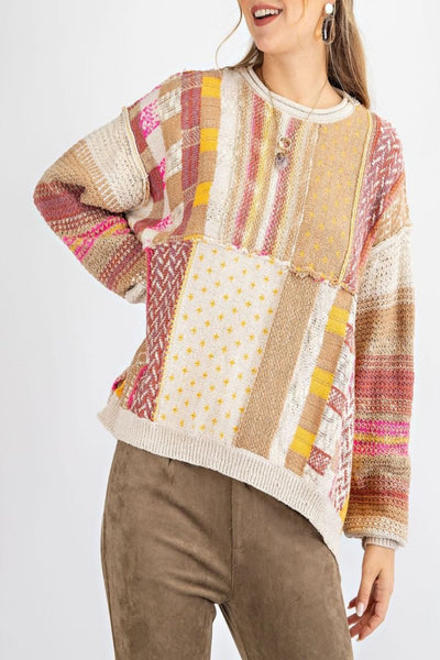 Thinkin’ About Love Multi-Color Thread Patterned Sweater