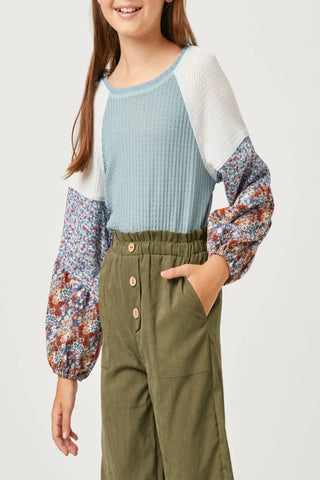 Be Kind Youth Waffle Knit Top