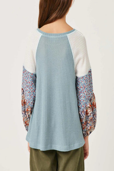 Be Kind Youth Waffle Knit Top