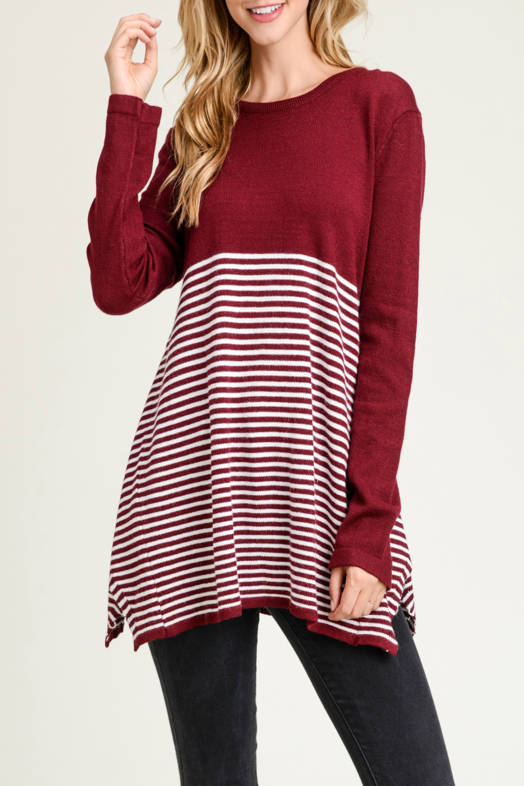 All Mine Striped Tunic Sweater