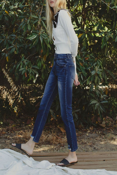 Chloe KanCan High-Rise Slim Straight Jeans