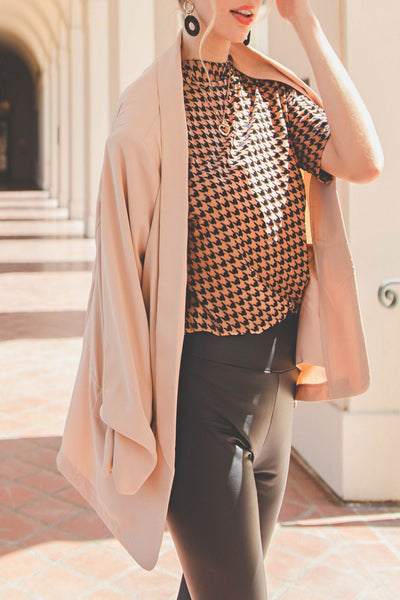 All To Well Houndstooth Velvet Burnout Top