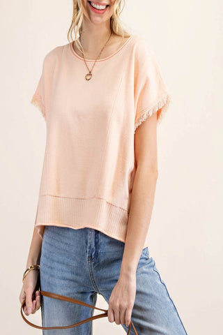 New Romantics Fringe Sleeve Sweater Top