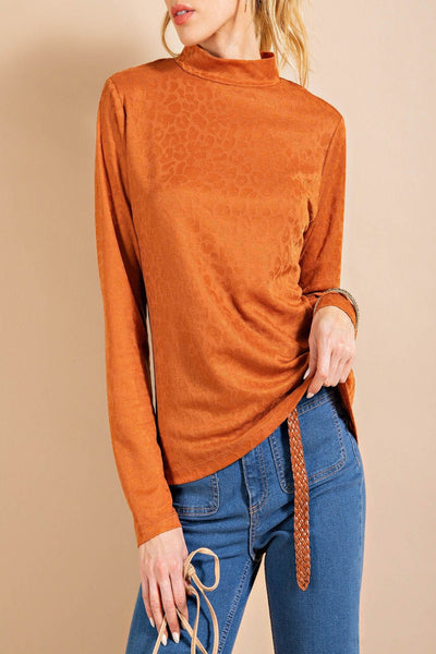 Look After You Animal Pattern Knit Jacquard Top