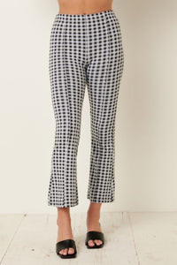 London Calling Checkered Jacquard Flare Pants