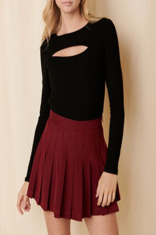 Feelin' Myself Ribbed Front Slit Top