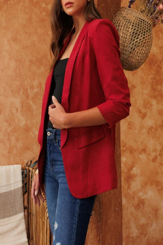 Send My Love Micro Ribbed Corduroy Blazer