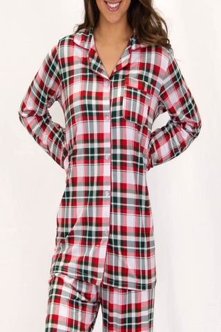 Women's Mansfield Plaid Button Up Sleep Shirt
