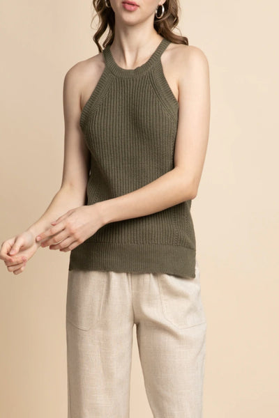 Picture Of You Ribbed Sweater Halter Top