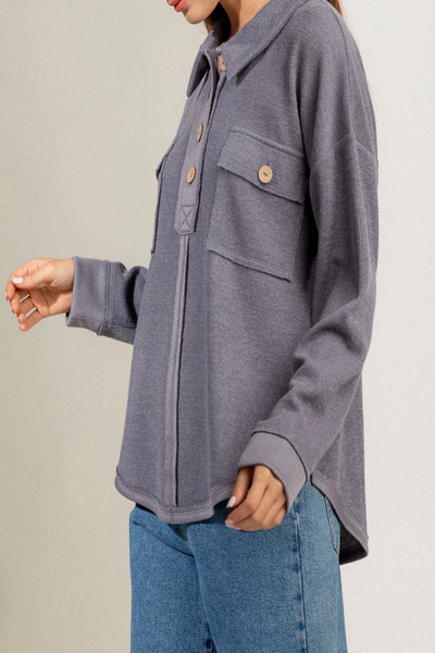 Someone To You Collared Henley Top