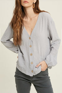 New Kind Of Love Textured Button-Up Cardigan