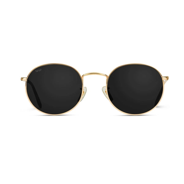 WearMe Pro Nevada Retro Round Polarized Metal Frame Hipster Sunglasses